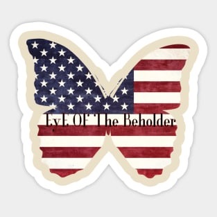 Eye Of The Beholder - Corner Butterfly Flag Sticker